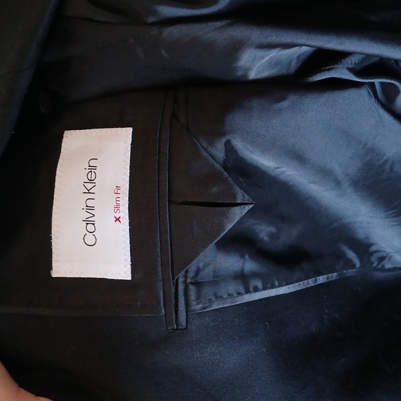 Calvin Klein Mens Slim fit Suit Jacket Blazer. Black - Picture 6 of 11